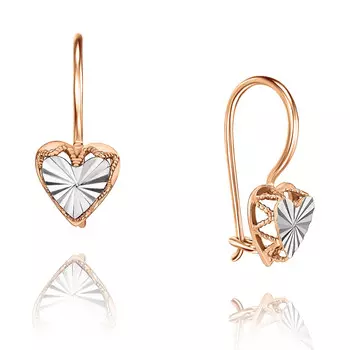 Серьги из красного золота 585 пробы