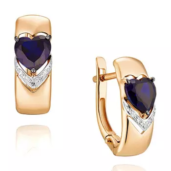 Серьги из красного золота 585 пробы