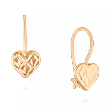 Серьги из красного золота 585 пробы