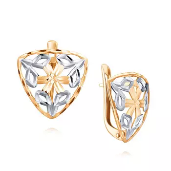 Серьги из красного золота 585 пробы