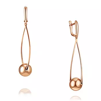 Серьги из красного золота 585 пробы