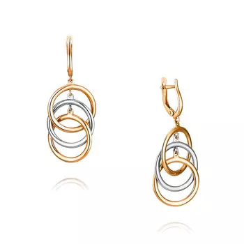 Серьги из красного золота 585 пробы
