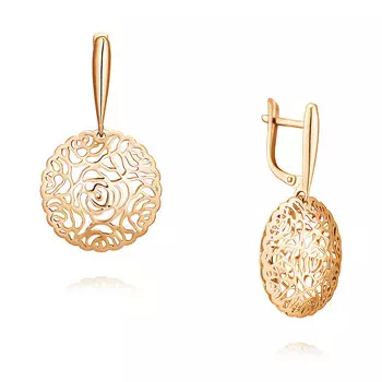 Серьги из красного золота 585 пробы