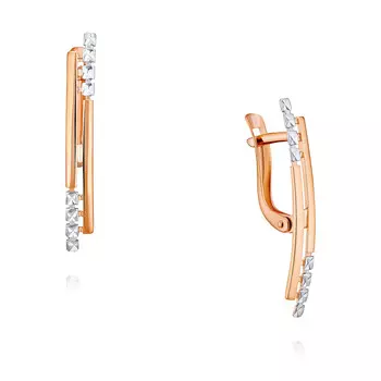 Серьги из красного золота 585 пробы