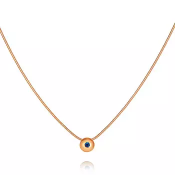 Шейное украшение из красного золота 585 пробы с сапфиром