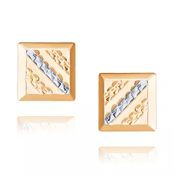 Запонки из красного золота 585 пробы