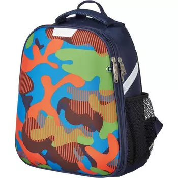 №1 School Ранец Light Милитари цветной 2 отделения