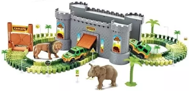 1 Toy Гибкий трек Сафари (119 деталей)