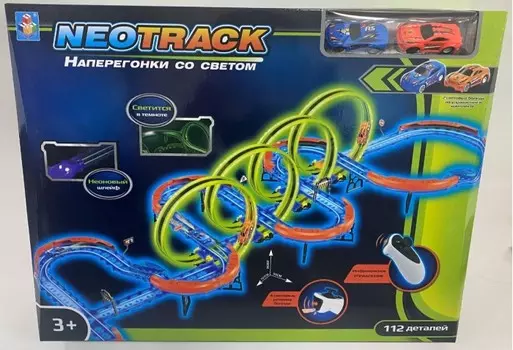 1 Toy Neotrack Автотрек светящийся (112 деталей)