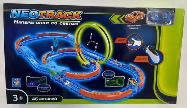 1 Toy Neotrack Автотрек светящийся (46 деталей)