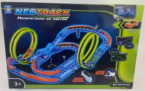 1 Toy Neotrack Автотрек светящийся (57 деталей)