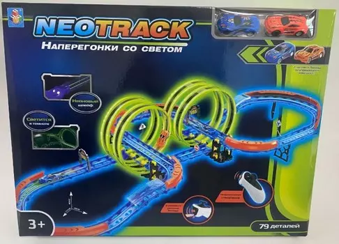 1 Toy Neotrack Автотрек светящийся (79 деталей)