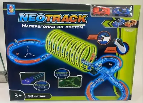 1 Toy Neotrack Автотрек светящийся (93 детали)