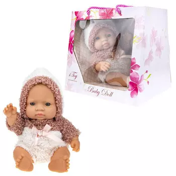 1 Toy Premium Пупс в теплом комбинезоне 20 см