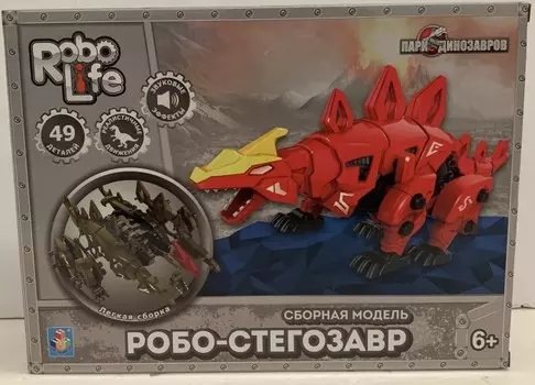 1 Toy RoboLife Сборная модель Робо-стегозавр (49 деталей)