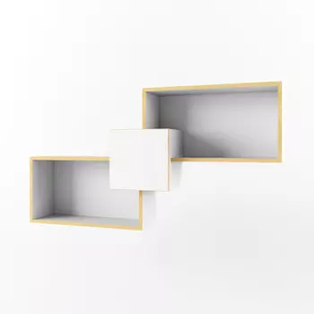 38 Попугаев Полка настенная Робин Wood Лайт с ящиком 120x70x27 см