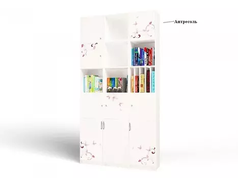 ABC-King Антресоль Фея 2 с дверцами с рисунком Фея 40х30х40 см