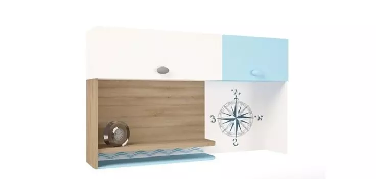 ABC-King Полка навесная надстройка на стол Mix Ocean (правая)