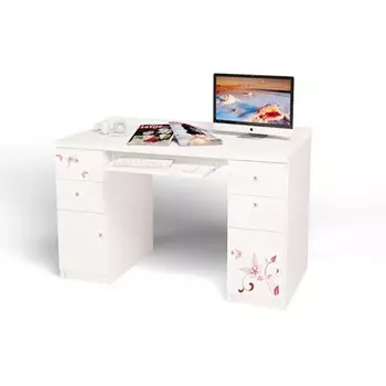 ABC-King Стол 2-х тумбовый с бортиком Swarovski Фея