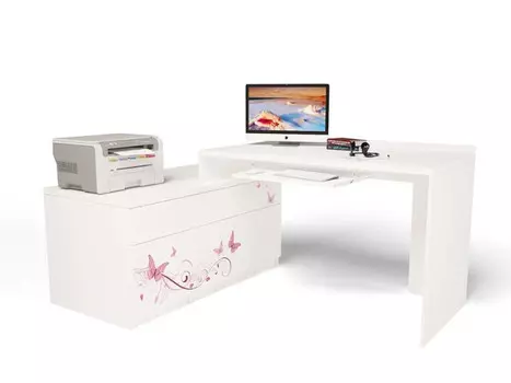 ABC-King Стол модульный Г и Тумба 400+800 Swarovski Фея (левый)