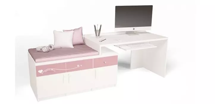 ABC-King Стол модульный Г Левый Тумба 1200 Lovely