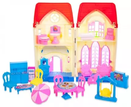 ABtoys Дом кукольный с аксессуарами В гостях у куклы (20 предметов)