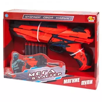 ABtoys Мегабластер, стреляющий мягкими снарядами 6 шт.