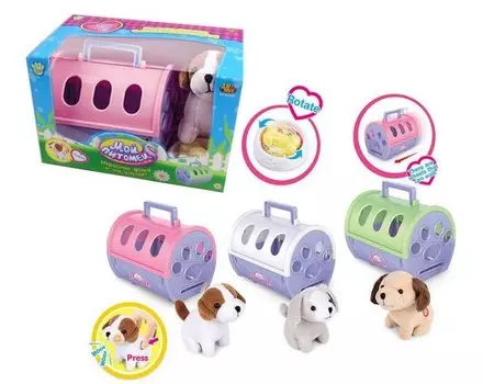 ABtoys Мой питомец Cобачка в переноске с акссесуарами