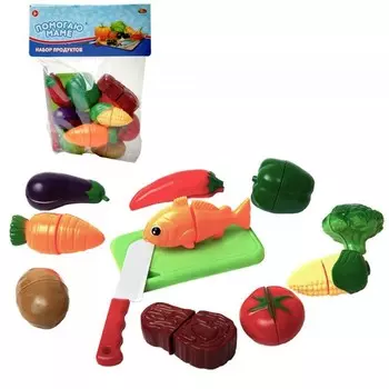 ABtoys Помогаю маме Набор продуктов для резки на липучках (22 предмета)