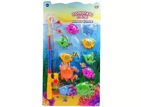 ABtoys Рыбалка Большой улов с 1 удочкой и 10 рыбками