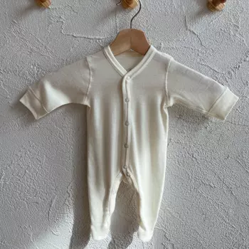 Airwool Комбинезон нательный с длинным рукавом детский на кнопках для новорожденных BMLRB