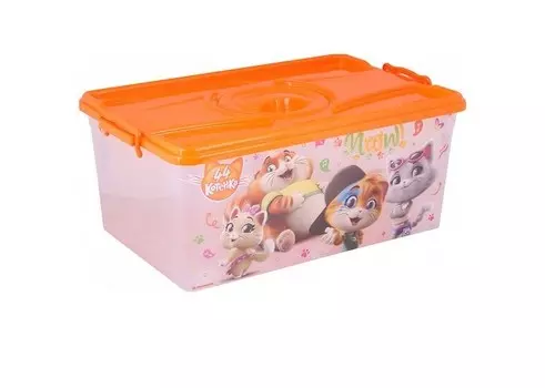 Альтернатива (Башпласт) Контейнер с крышкой 44 Котёнка 40 л