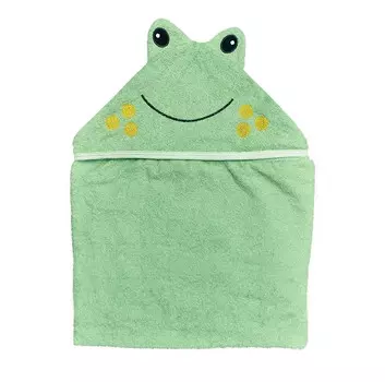 Alis Уголок для купания Цветная коллекция Лягушка махра 110х75