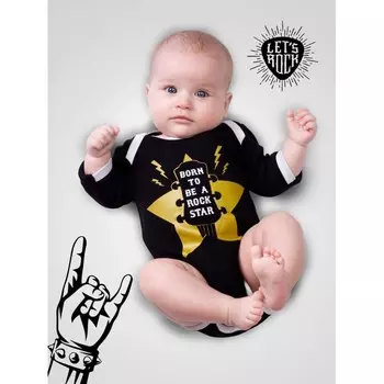 AmaroBaby Боди длинный рукав Rock Baby 02 Rock Star