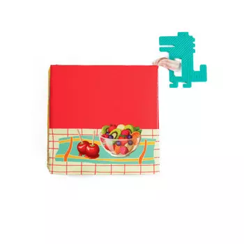 AmaroBaby Книжка-игрушка с грызунком Soft book Ягоды и фрукты
