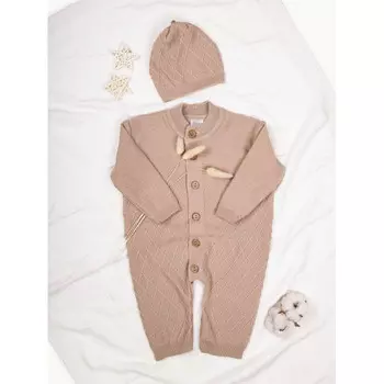 AmaroBaby Комбинезон детский вязаный c шапочкой Pure Love Elegant