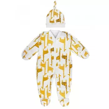 AmaroBaby Комбинезон-слип с шапочкой Жирафики