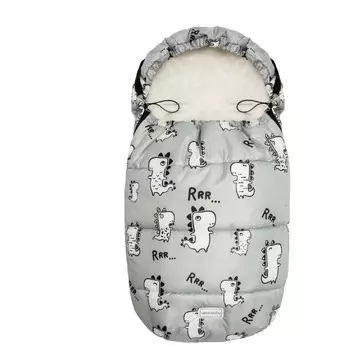 AmaroBaby Конверт зимний меховой Snowy Travel Динозавры 105 см