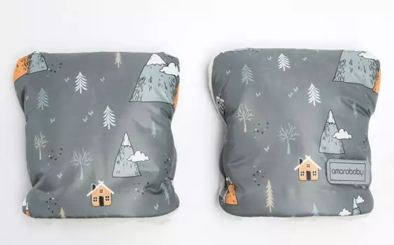 AmaroBaby Муфты-варежки на ручку коляски Snowy Travel Горы