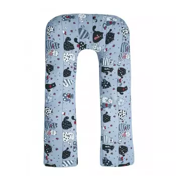 AmaroBaby Наволочка к подушке для беременных U-образная Котики 340х35 см