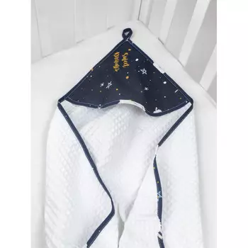 AmaroBaby Полотенце детское вафельное с уголком Waffle Galaxy 90х90