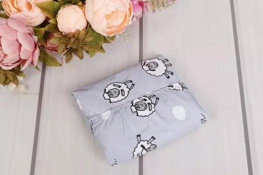 AmaroBaby Простыня на резинке Exclusive Soft Collection 101 Барашек 125х75 см