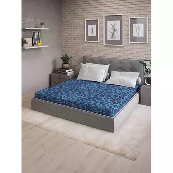 Ambesonne Натяжная простыня на двуспальную кровать Шкура гепарда 200х160 см