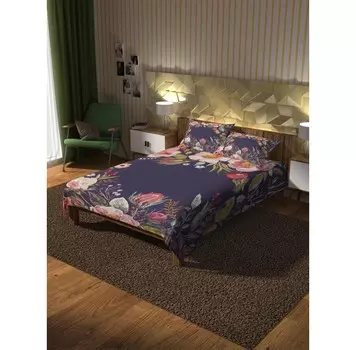 Ambesonne Покрывало стеганое Букет из полевых цветов 235x220 и две наволочки 70х50