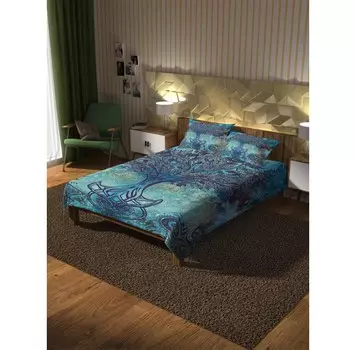 Ambesonne Покрывало стеганое Энергия космоса 235x220 и две наволочки 70х50