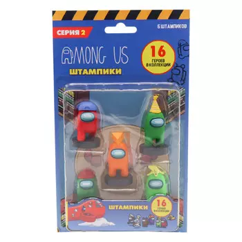 Among Us Игровой набор штампиков C бананом, зеленые, с сыром, красный серия 2 5 шт.