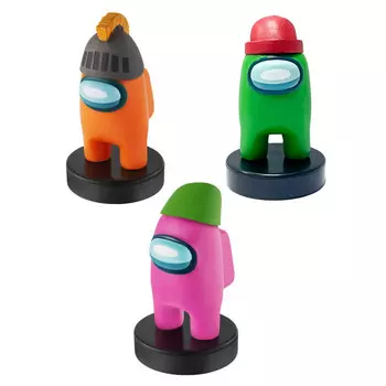 Among Us Игровой набор штампиков Рыцарь, розовый и зеленый серия 2 3 шт.