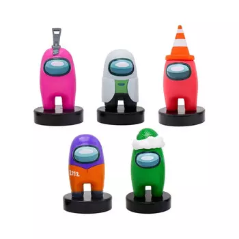 Among Us Набор фигурок-штампиков 3 серия в блистере 5 шт.