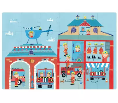 Apli Kids Пазл в металлической коробке Пожарная станция (24 элемента)