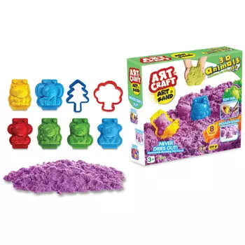 ART SAND Набор кинетический песок Любимые животные 500 г